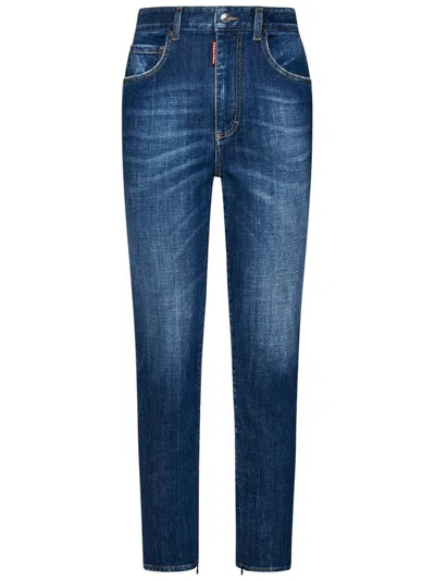 Dsquared2 High Waist Twiggy Jeans In Blue