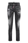 Dsquared2 Twiggy Stretch Cotton Cropped Jeans