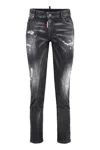 DSQUARED2 TWIGGY STRETCH COTTON CROPPED JEANS