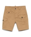 Dsquared2 Twill Cargo Shorts In Nude