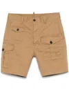 Dsquared2 Twill Cargo Shorts In Brown