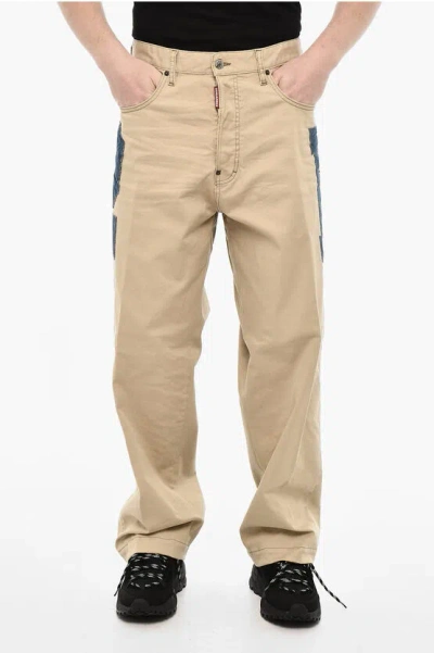Dsquared2 Twill Cotton 5 Pockets With Denim Detail In Multi