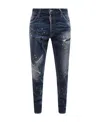 Dsquared2 Twimphony Paint-splatter Jeans In Black