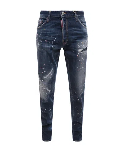 Dsquared2 Twimphony Paint-splatter Jeans In Black