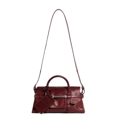 Dsquared2 Twin Handbag In Burgundy