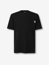 Dsquared2 Black And White Set Of Two T-shirts With Logo On The Front In Cotton Man In Black