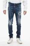 DSQUARED2 TWINPHONY DARK-WASHED COOL GUY DENIMS WITH PAINT MOTIF