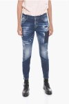 DSQUARED2 TWINPHONY SKETCH EFFECT COOL GIRL FIT DENIMS 14CM