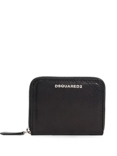 Dsquared2 Twin-zip Wallet In Black