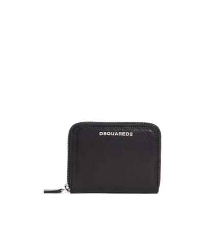Dsquared2 Twin-zip Wallet In Black