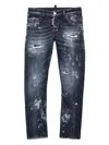 Dsquared2 Twist Distressed Jeans In Blue