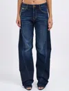 Dsquared2 Twisted Denim Trousers In Blue