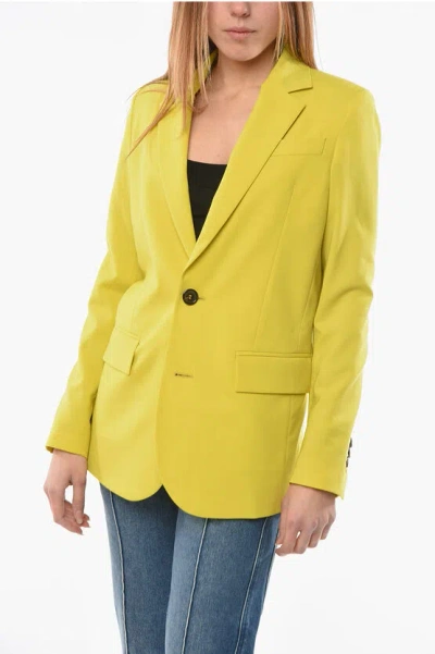 Dsquared2 Two Button Manhattan Half Lined Blazer In Green