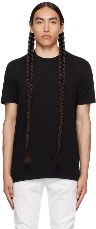 Dsquared2 Two-pack Black Basic T-shirt In 001 - Black