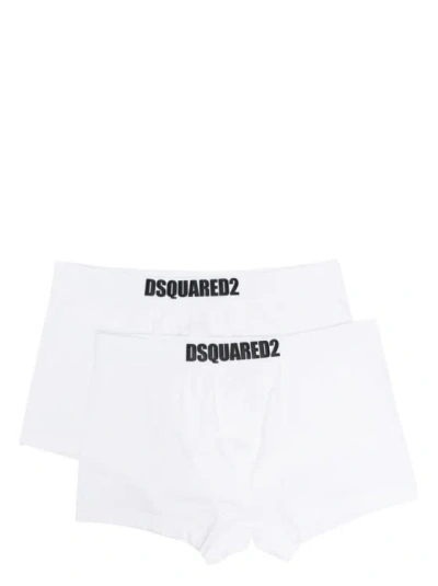 Dsquared2 Two-pack Logo-waistband Boxers In White