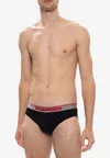 Dsquared2 Two-pack Logo-waistband Briefs In Black