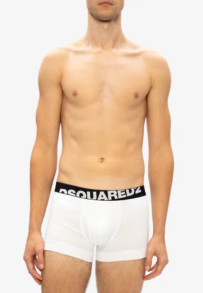 Dsquared2 Two-pack Logo-waistband Briefs In White