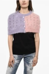 Dsquared2 Two-tone Cropped Cape With Cut Out Details