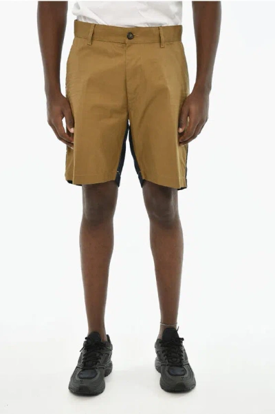 Dsquared2 Two-tone Double Fabric Marine Shorts In Neutral