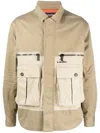 Dsquared2 Flap Pocket Padded Coach Jacket In Nude