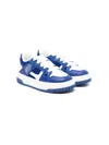 Dsquared2 Two-tone Leather Sneakers In Blue