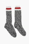 Dsquared2 Two-tone Long Socks In Black