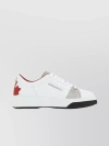 DSQUARED2 TWO-TONE STYLE LEATHER BUMPER SNEAKERS