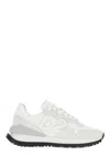 Dsquared2 Two-tone Suede And Nylon Running Sneakers In White