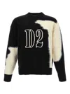 Dsquared2 Two-tone Crew Neck Sweater With Graphic Design
