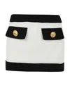 Dsquared2 Two-tone Tweed Miniskirt In Black