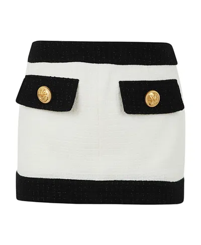 DSQUARED2 TWO-TONE TWEED MINISKIRT