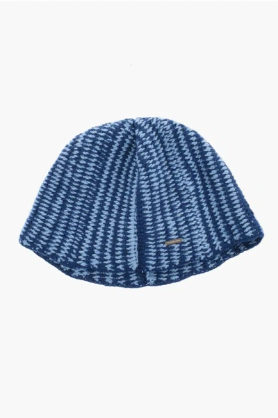 Dsquared2 Two-tone Virgin Wool And Cahmere Beanie