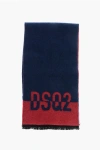 Dsquared2 Two-tone Virgin Wool Scarf With Fringes