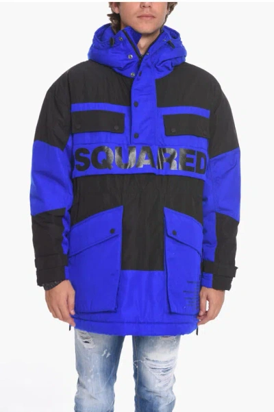 Dsquared2 Two-toned Puffer Jacket With Maxi Pockets In Multi