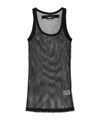 Dsquared2 Sleeveless Long Top In Black