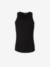 Dsquared2 Ribbed Cotton Vest In Black & White
