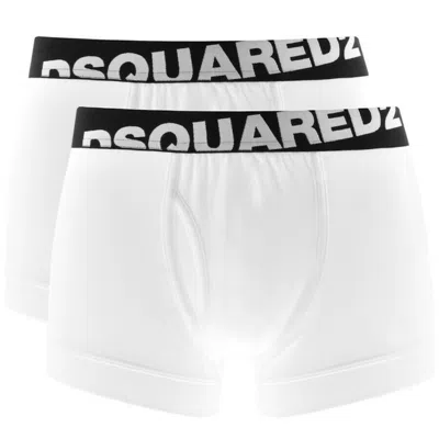 Dsquared2 Logo-waistband Pack Of Two Boxer Shorts In White