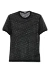 Dsquared2 Logo-print Mesh T-shirt In Black