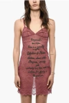 Dsquared2 Underwear Embroidered Lace Slip Dress