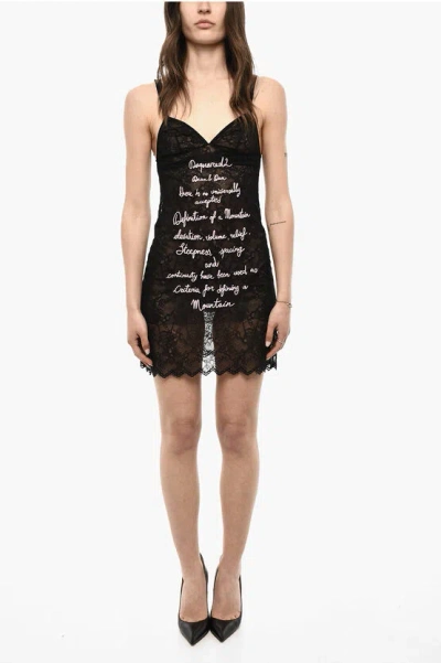 Dsquared2 Underwear Embroidered Lace Slip Dress