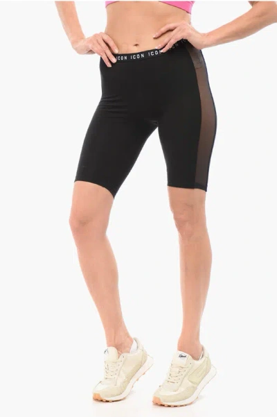 Dsquared2 Underwear Icon Biker Leggings With Logoed Elastic Band