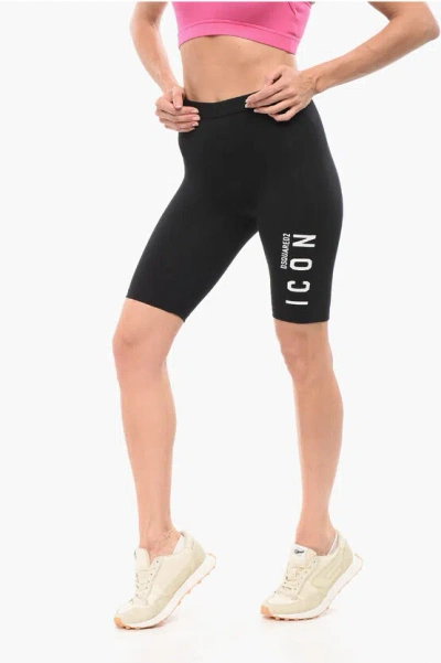 Dsquared2 Underwear Icon Biker Leggings With Print