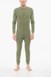 Dsquared2 Underwear Jumpsuit Pajama With Buttons In Green