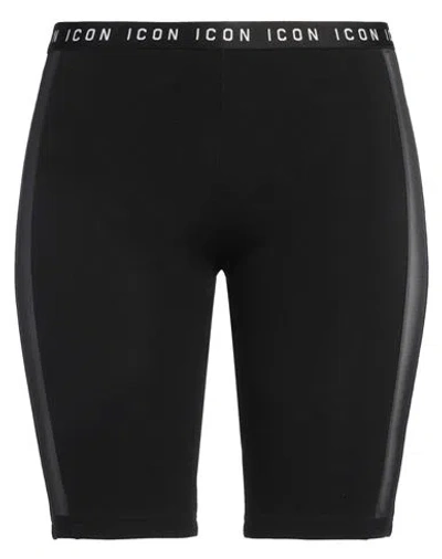 Dsquared2 Icon Jersey & Mesh Cycling Shorts In Black
