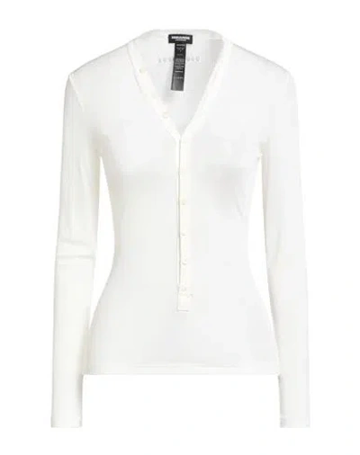 Dsquared2 Underwear Woman T-shirt Cream Size S Viscose, Elastane In White