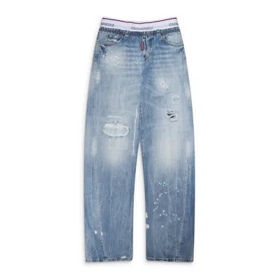 Dsquared2 Undle Loose Twst Jean Blue