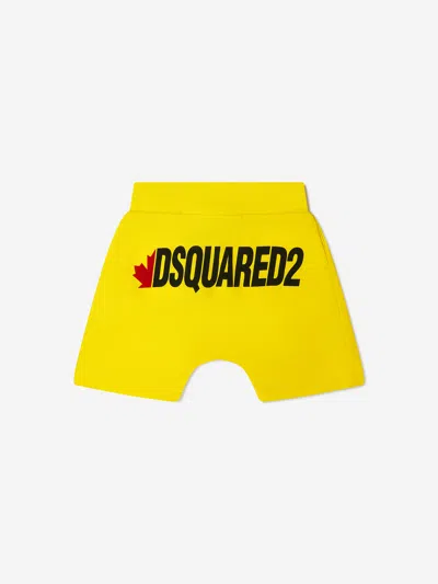 Dsquared2 Unisex Cotton Shorts 10 Yrs Yellow