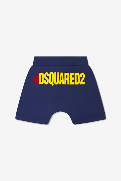 Dsquared2 Kids' Unisex Cotton Shorts 14 Yrs Blue