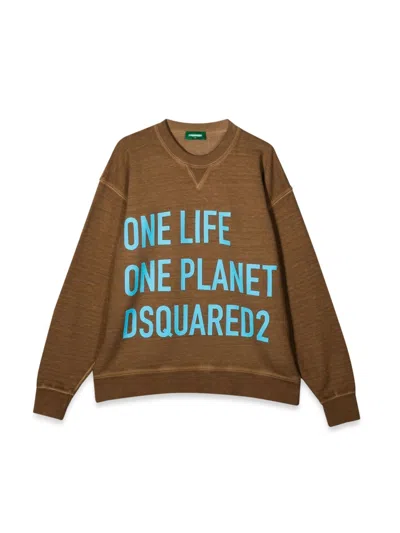 Dsquared2 Unisex Mini Sweatshirt For Teens In Brown