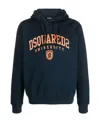 Dsquared2 University-print Drawstring Hoodie In Black